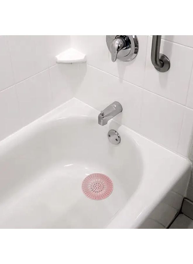 5pcs Random Color Silicone Hair Catcher With Heart Shaped Drain Protector Easy To Clean - Image 5